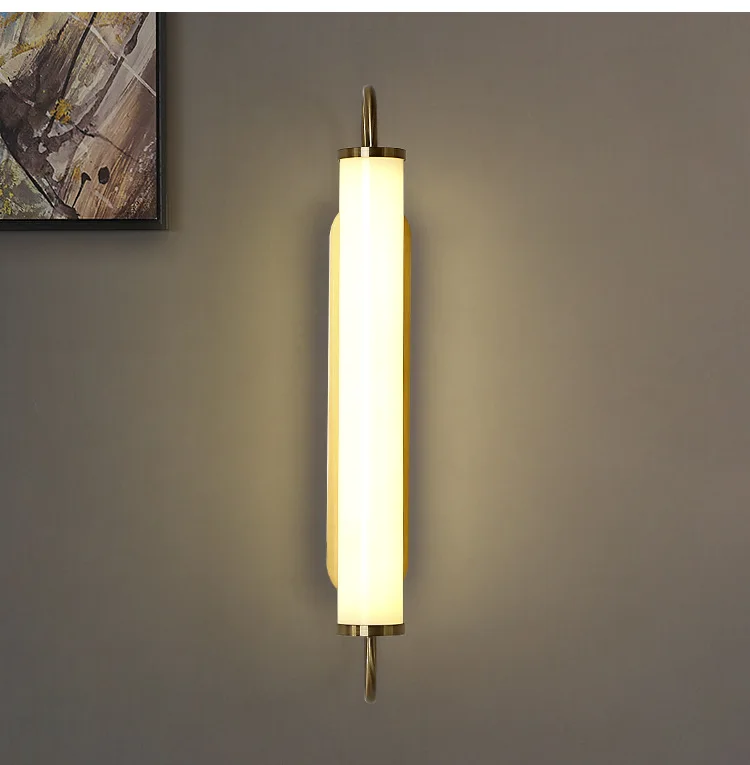 

Northern Europe simple wall lamp long bedroom bedside lamp simple post-modern living room background wall lamp corridor Nuan