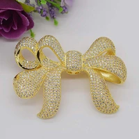 36 2x54 9mm hot sale of high grade new bow knot with cz accessories pearl necklace bracelet accessories materials