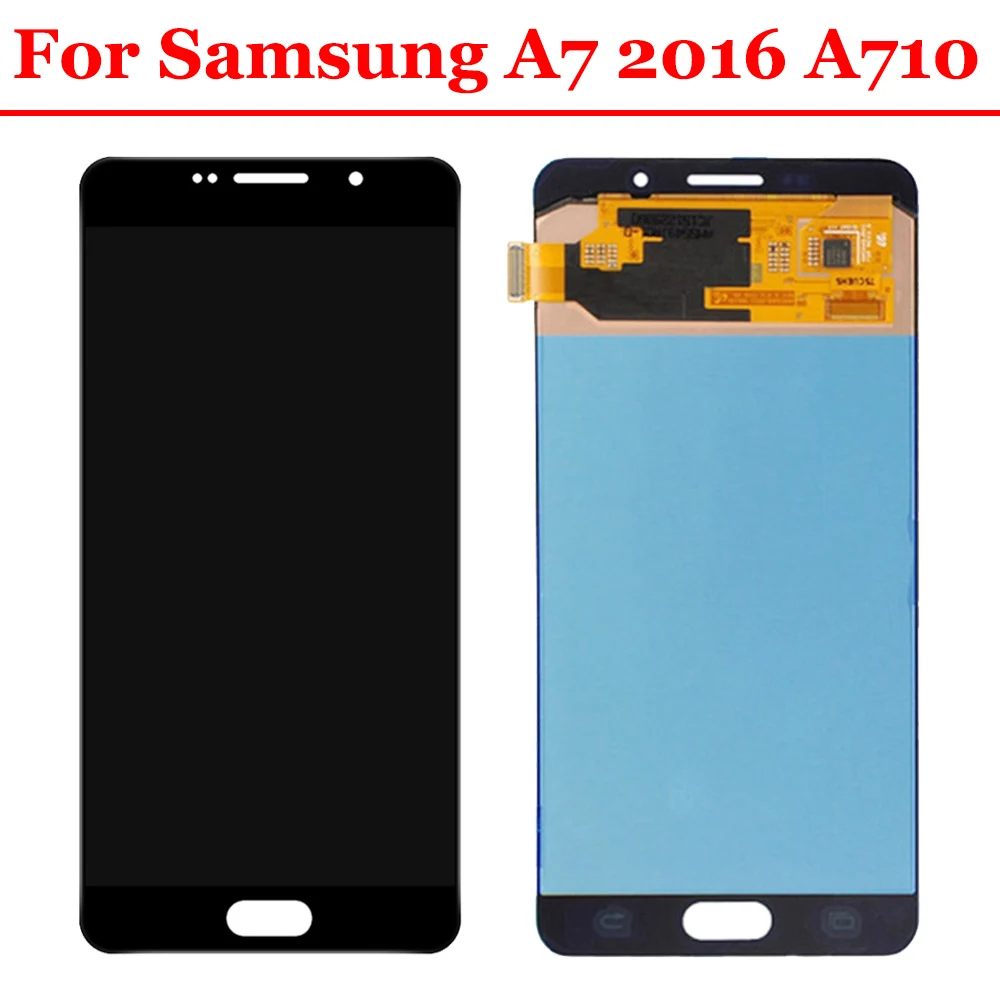 

Super Amoled LCD For Samsung Galaxy A7 2016 A710 A710F A710M A710Y A7100 LCD Display Touch Screen Digitizer Assembly