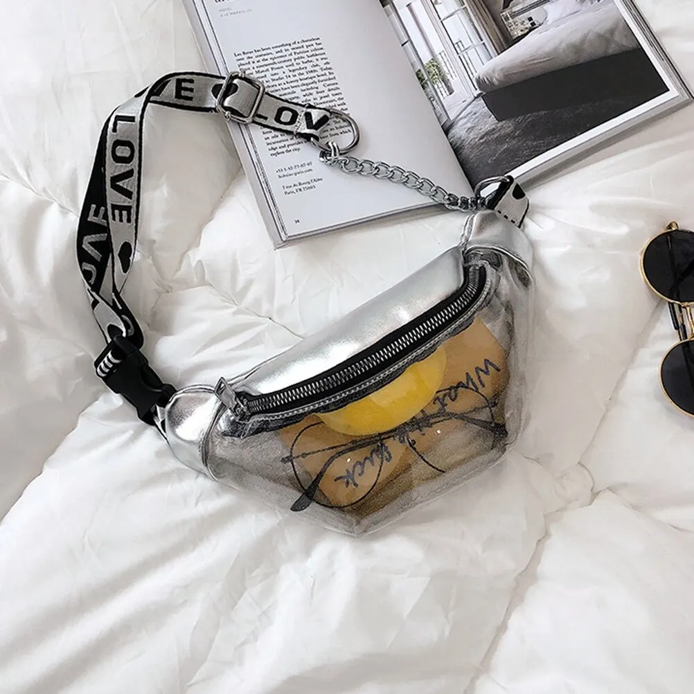 1 шт. легкая маленькая практичная модная прозрачная поясная сумка для хранения