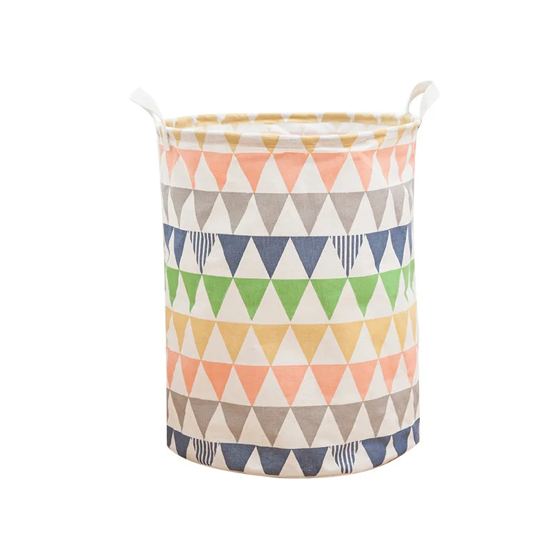 

Cotton linen foldable Laundry Basket Dirty clothing Storage box cartoon Toy Organizer tool storage W5H55W48