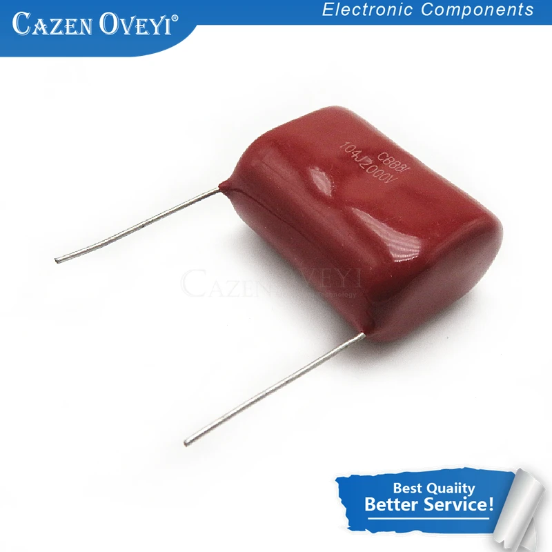 10pcs/lot 0.1uF 2000V 2KV CBB 104 100NF Polypropylene film capacitor pitch 25mm CBB81 In Stock|Конденсаторы| |
