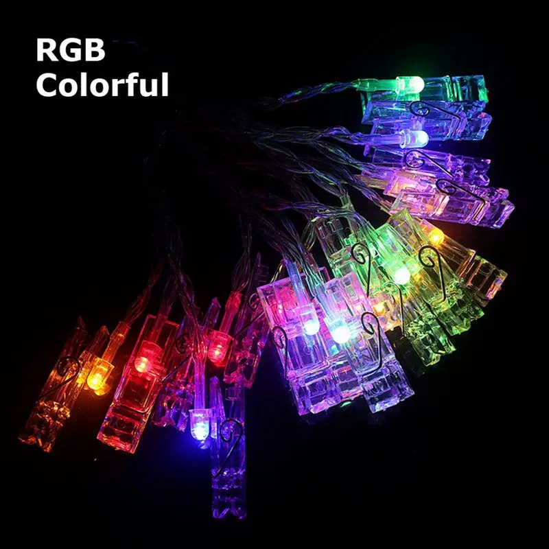 Гирлянда со светодиодной подсветкой и зажимом для фото|Светодиодная лента| |