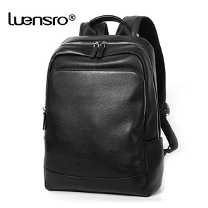 100 genuine leather backpack men fashion large capacity shoolbag for teenager cowhide leather laptop backpack men notebook bag free global shipping