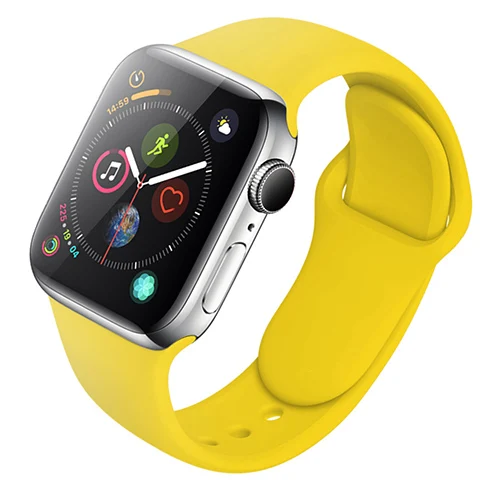 Силиконовый ремешок для часов Apple Watch 5 4 44 мм 40 мм ремешок для iwatch Apple Watch Series 3 2 1 38 мм 42 мм полосы - Band Color: color 15