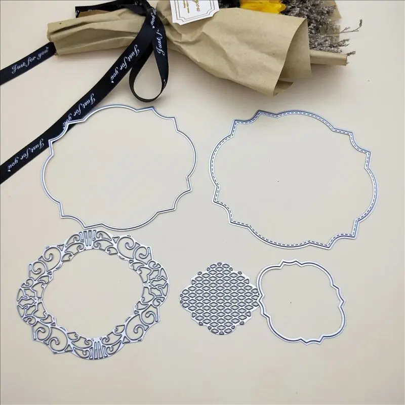 Многоугольные многослойные металлические режущие штампы Прошитые DIY штампы для скрапбукинга ремесло тиснение высечки новые