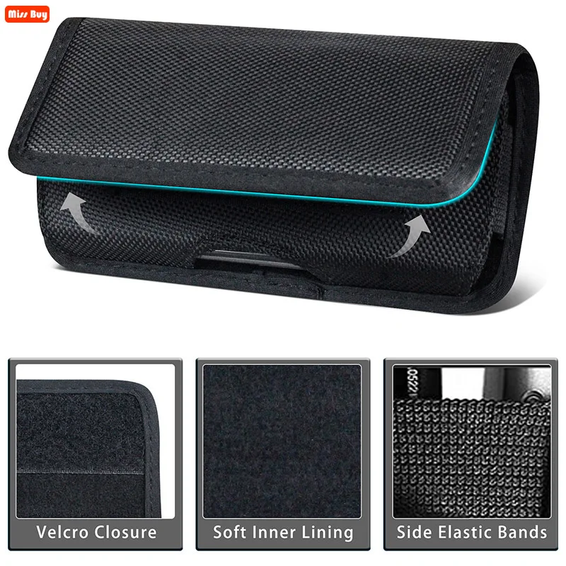 

Belt Clip Holster Universal Phone Pouch For Samsung galaxy S3 S4 S5 S6 edge S7 S8 S9 Plus S10 Lite Case Oxford Cloth Bag Cover