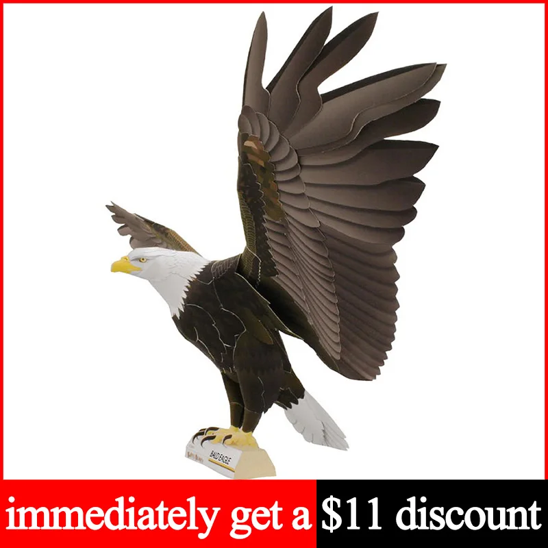 Белоголовый орлан костюм сокола ястреба птица реалистичные 3D Бумага модель