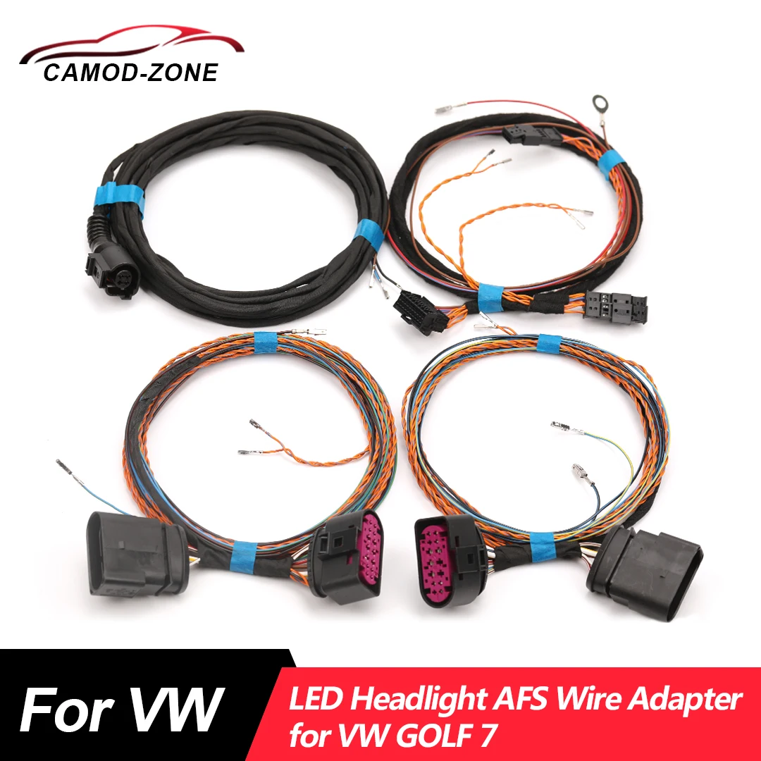 

For VW GOLF 7 MK7 Car Auto Leveling Range LED Headlight Cornering AFS Cable with 10 to 14 Pins Connector Adapter