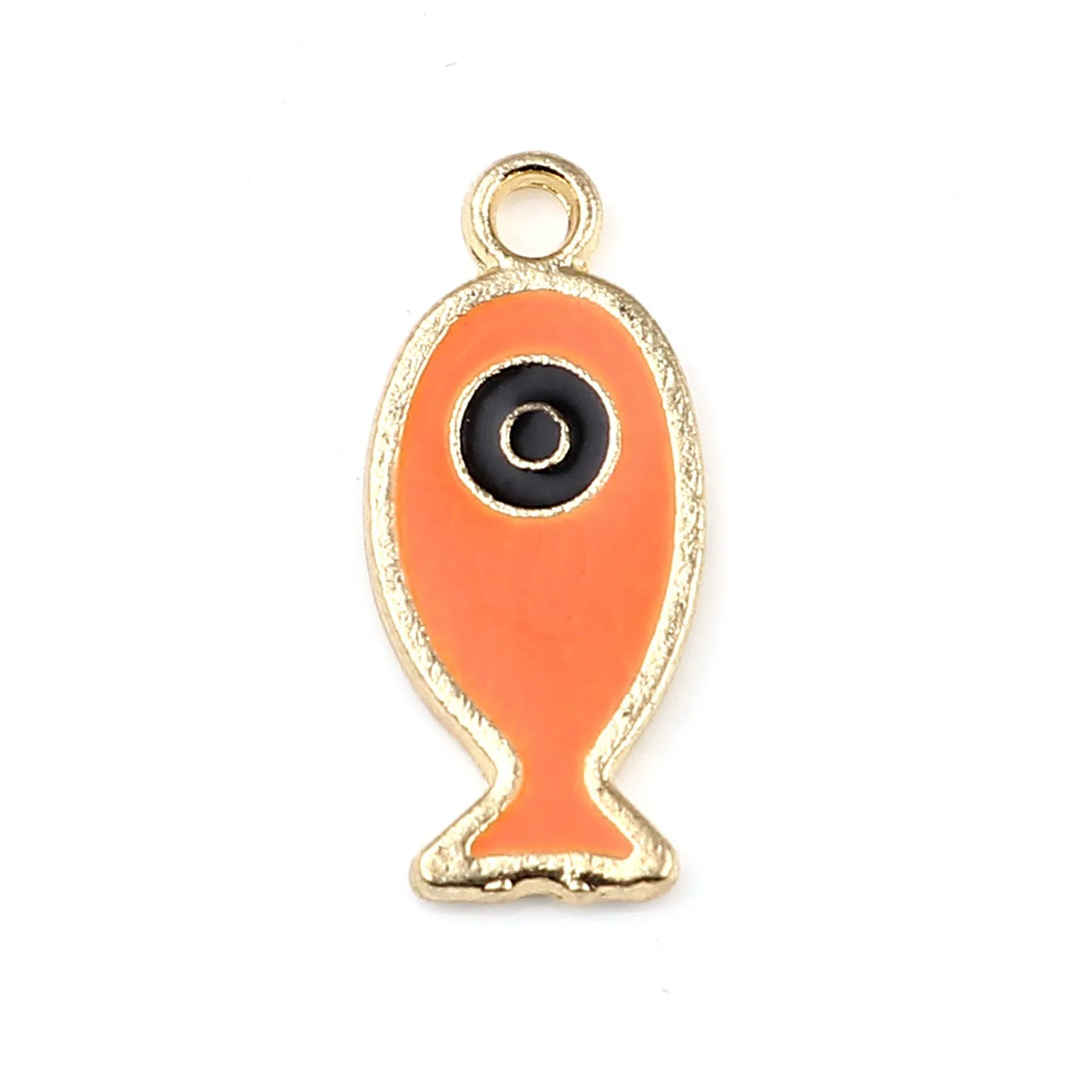 

10PCs Ocean Charms Fish Pendants Multicolor Enamel Small Fish Pendant Necklace For Women DIY Findings Jewelry Gifts 25mmx11mm