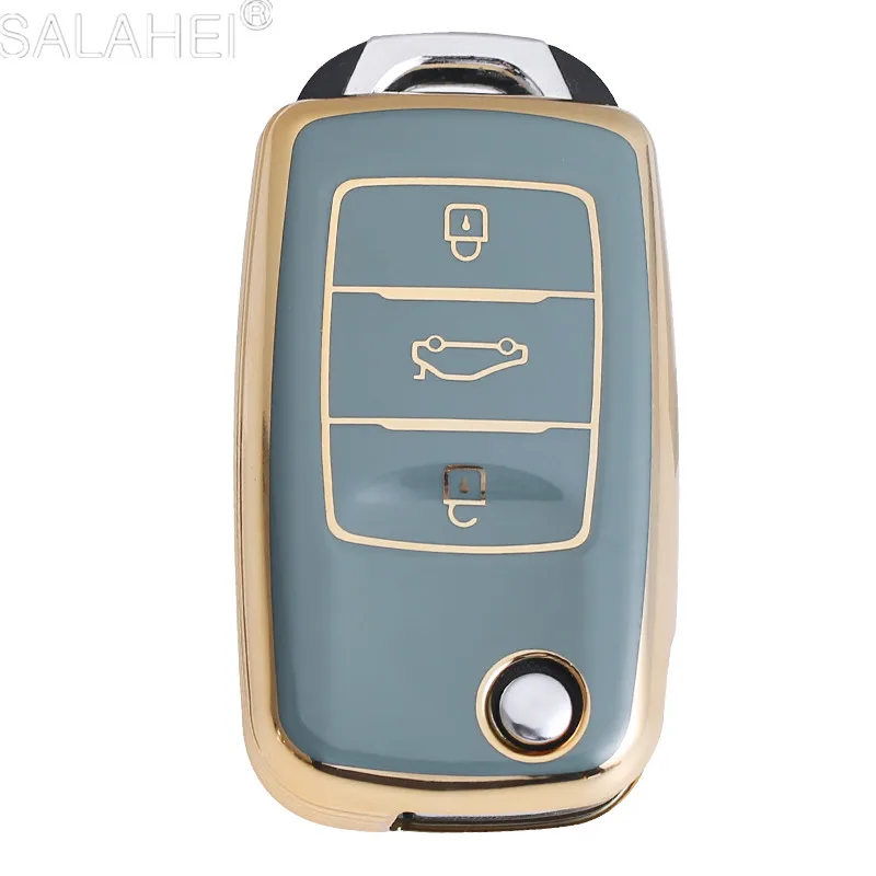 

Fashion TPU Car Key Cover Case Skin Holder Set Protector Fob for Changan CS75 EADO CS35 RAETON CS15 V3 V5 V7 3button Remote Key