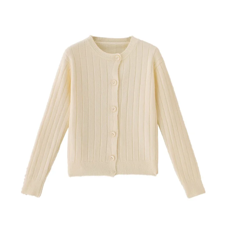 

2021 Autumn Winter Women's Knitwear Knitted Button Short Cardigans Elegant Korean Fashionable Lady Sweaters