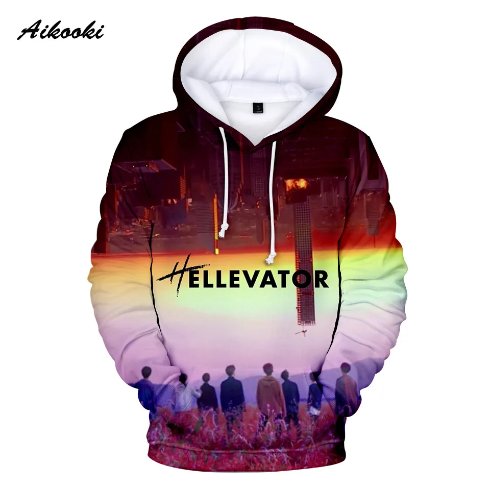 

3D Stray Kids Hoodies Sweatshirts Men Women Hoody 3D Ellevator Stray Kids Hooded Boys/girls Polluvers Autumn All-match Hoodies