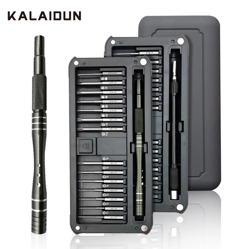 KALAIDUN отвертка 30 в 1 точность магнитные биты набор Бит Torx шестигранные Phillips Набор
