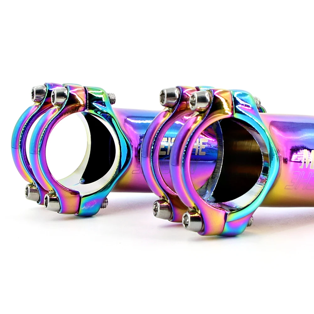 

Meische Rainbow MTB Road Bike Stem 7 Degree Polished Stem 60 70 80 90 mm High-Strength Lightweight Fit 31.8mm Handlebar XC AM