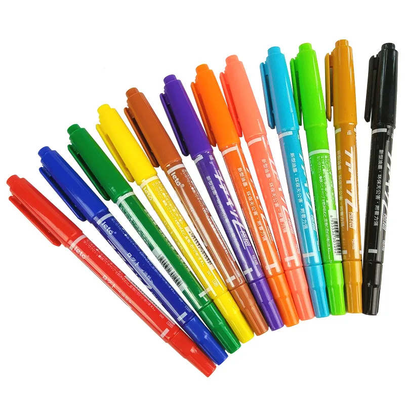 1 шт. цветные художественные маркеры с двойной кистью ручка тонким наконечником и