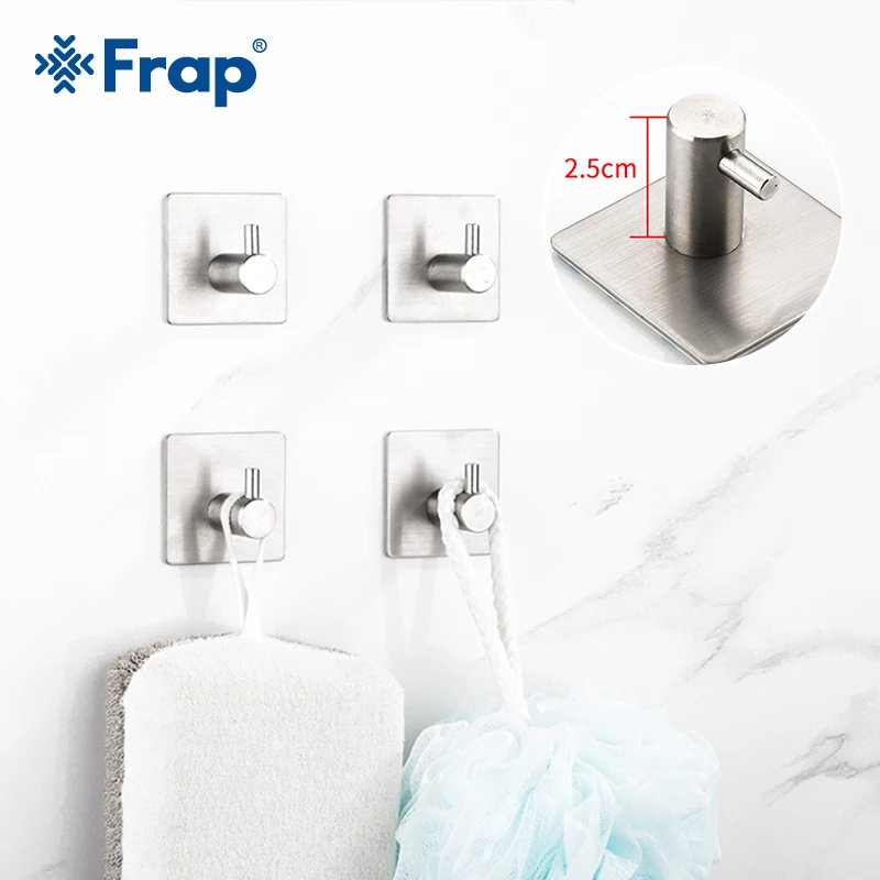 Frap 304 Нержавеющая сталь крючки 4 шт./компл. Y19002 настенная дверная вешалка для