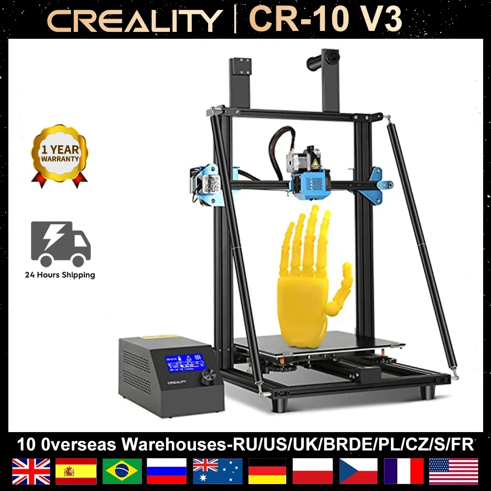 3D-принтер Creality CR-10 V3 размер 300*300*400 мм TMC2208 бесшумная материнская плата | Компьютеры