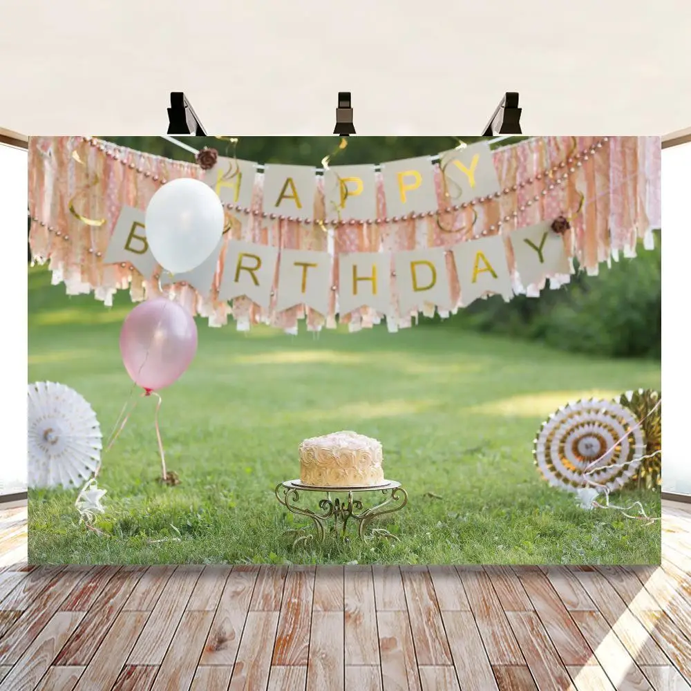 

Фон для фотосъемки с надписью «Happy Birthday»