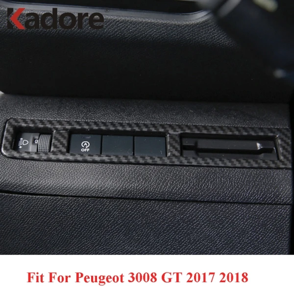 Для peugeot 3008 GT 2017 2018 ABS Матовый головной светильник передний кнопка регулировки