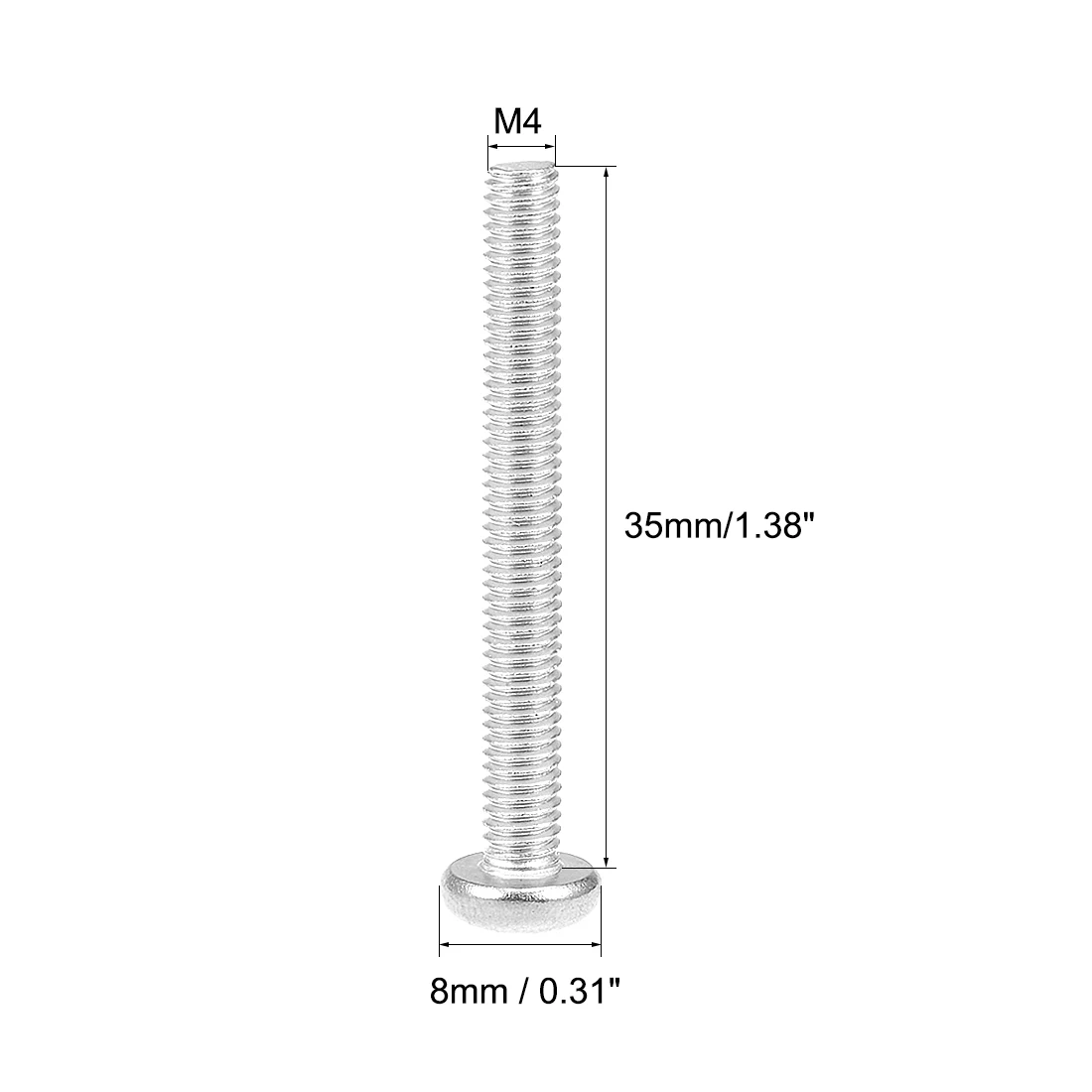 

uxcell M4x35mm Machine Screws Pan Phillips Cross Head Screw 304 Stainless Steel Fasteners Bolts 30Pcs