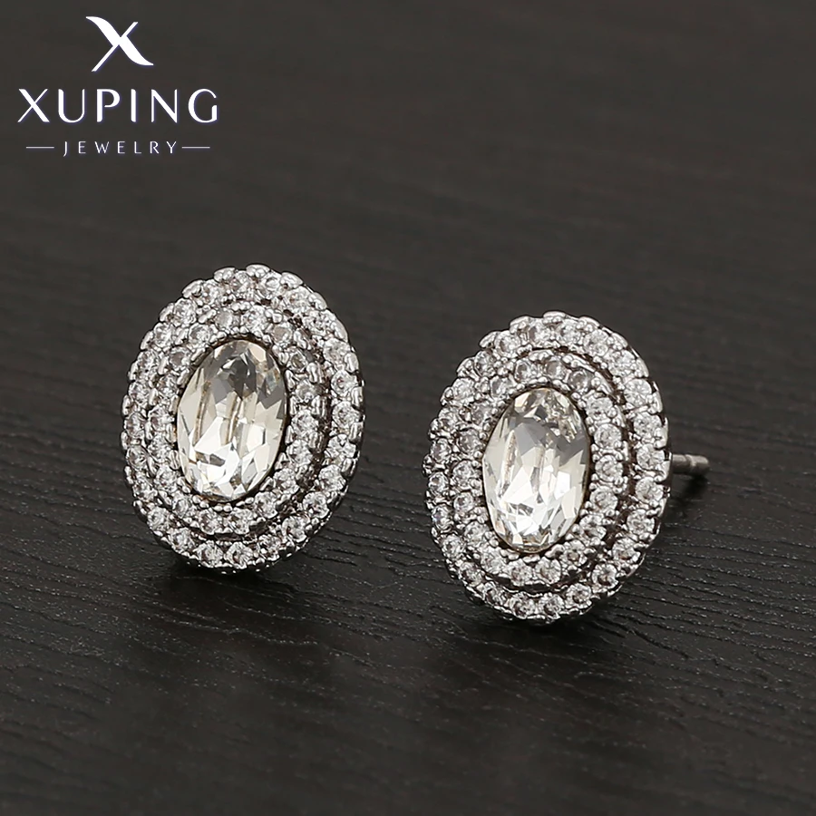 

Ювелирные изделия Xuping, лидер продаж, маленькие серьги-гвоздики с кристаллами для девочек 610421158
