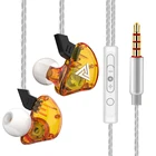Проводные наушники-вкладыши HiFi, наушники с тяжелыми басами, спортивные музыкальные наушники с микрофоном, наушники-вкладыши для бега QKZ AK6