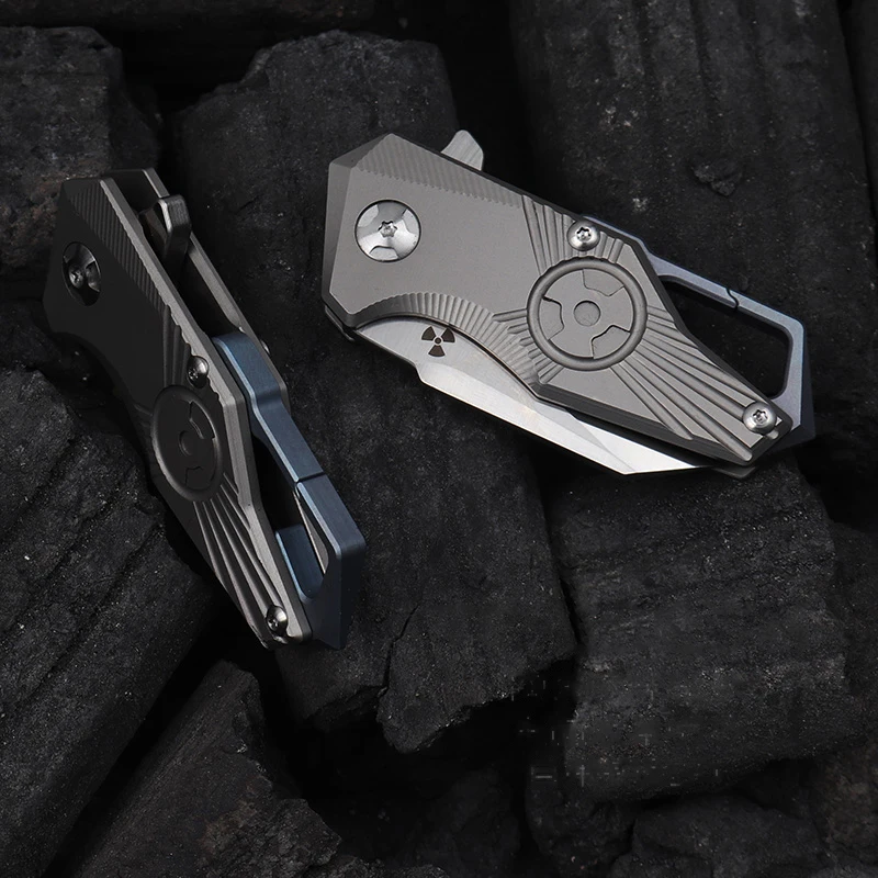 S35VN мини брелок из титанового сплава нож для переноски ключей самозащиты