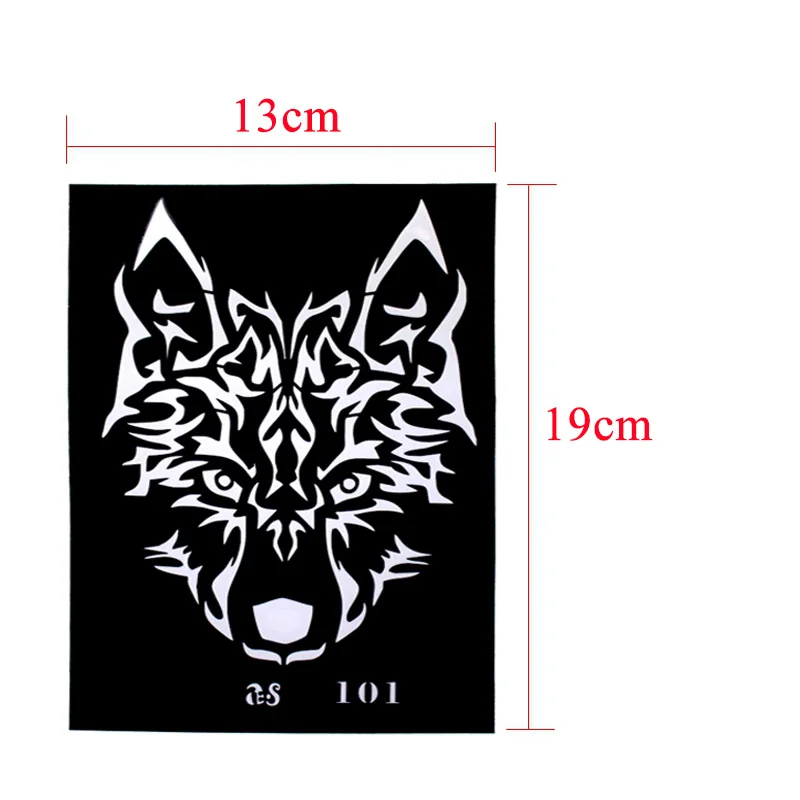 34pcs/Lot Dragon Wolf Tattoo Stencils Template for Men Arm Back Chest Paint Reusable Airbrush Tattoo Sticker 2 Large + 32 Small images - 6