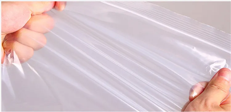 100PCS Food storage bags Jewelry Ziplock Zip Zipped Lock Reclosable Plastic Poly Clear Bags PE zipper bag transparent sealed bag
