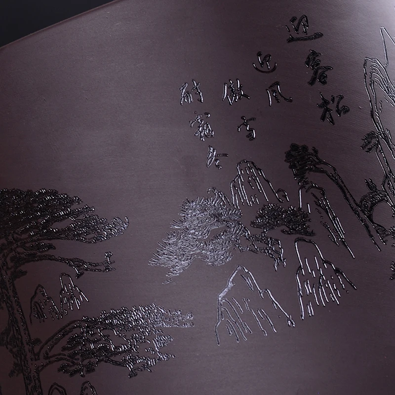 Yixing фиолетовая глиняная чайная банка ручная роспись печать для Хранения Caddy Canister