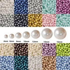 Искусственный жемчуг 1000 шт.лот, выберите цвет 3-10 мм, Круглый Гладкий Красочный Искусственный жемчуг из АБС-пластика, Радужный жемчуг для изготовления ювелирных изделий своими руками