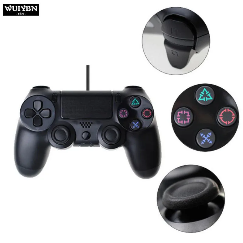 WUIYBN Проводной USB PS4 контроллер игровой джойстик геймпад для SONY playstation 4 консоль ПК