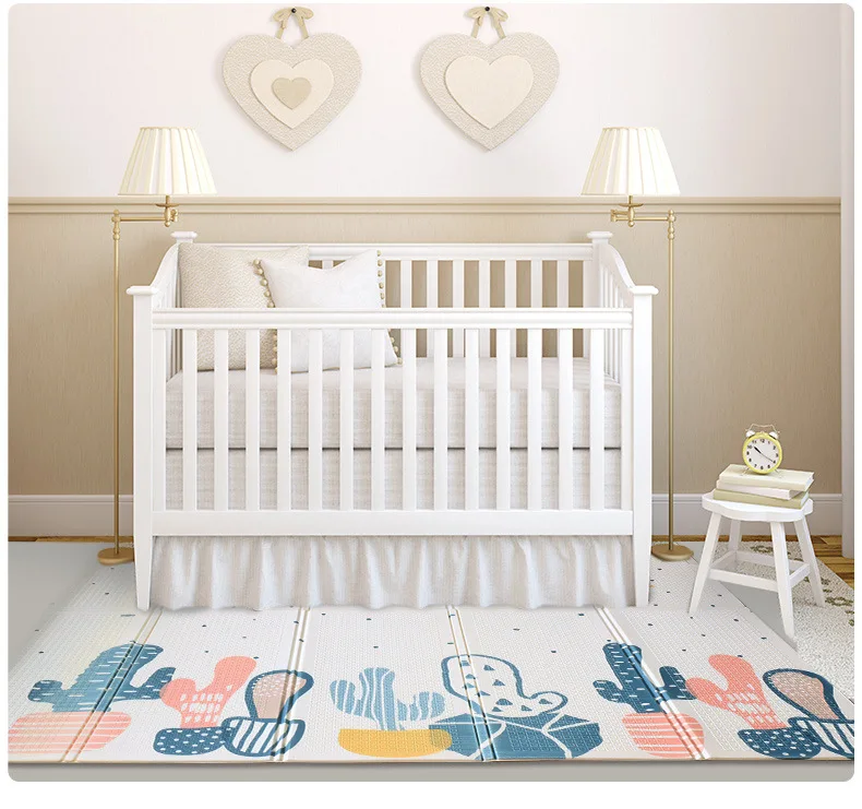 Складной детский коврик для ползания игровой из пены XPE мягкий лазания игрушки