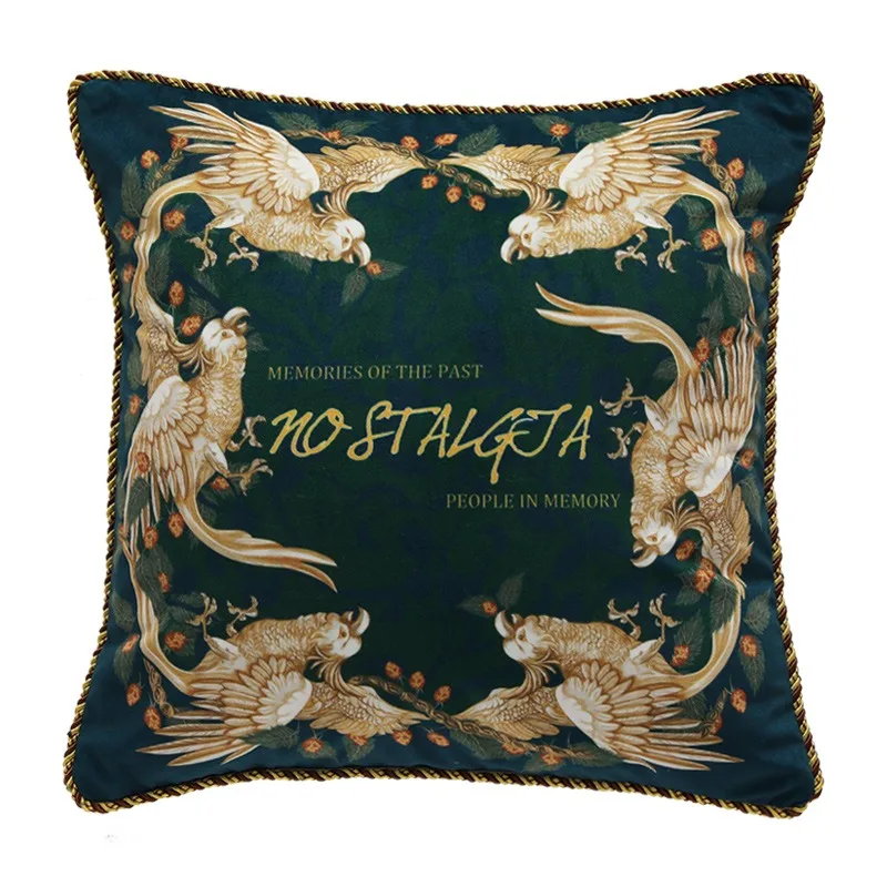 Открытый попугай чехлы на диванные подушки Чехол птицы Декор Винтаж садовая