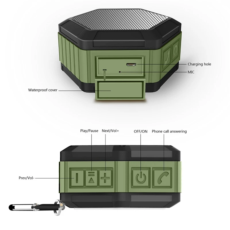 Портативная беспроводная Bluetooth-Колонка для душа велосипеда игр в воде |