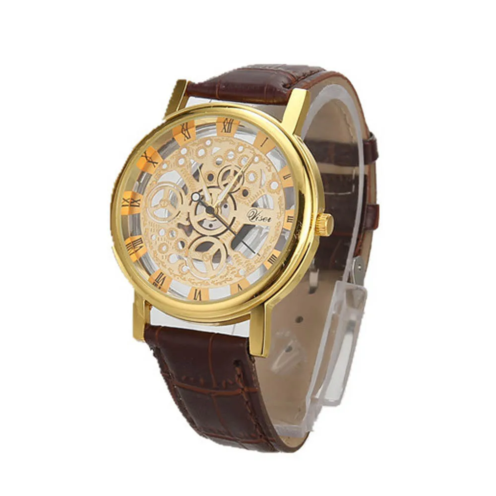 

Men Luxury Stainless Steel Quartz Military Sport Leather Band Dial Wrist Watch Casual Sport Quartz Watches for Men Brand Clock
