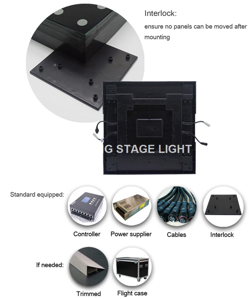Led танцпол 8*8 64 шт. 5050 SMD RGB 3в1 светодиодная Свадебная танцевальная панель из
