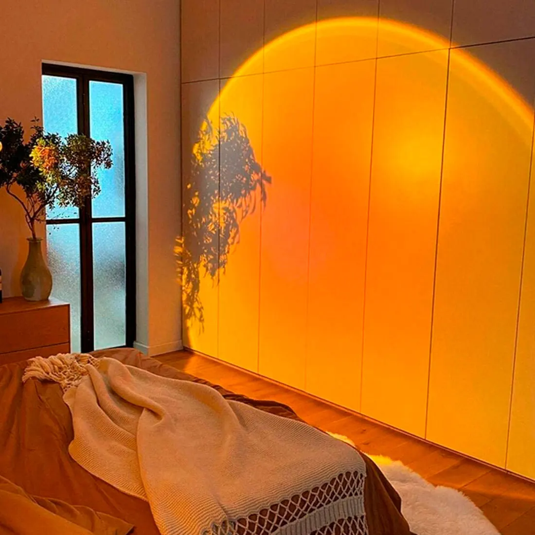 

Home Coffe shop Background Wall Decoration Colorful Lamp USB Button rainbowprojectionlamp Home Coffe Shop Background Wall Decora