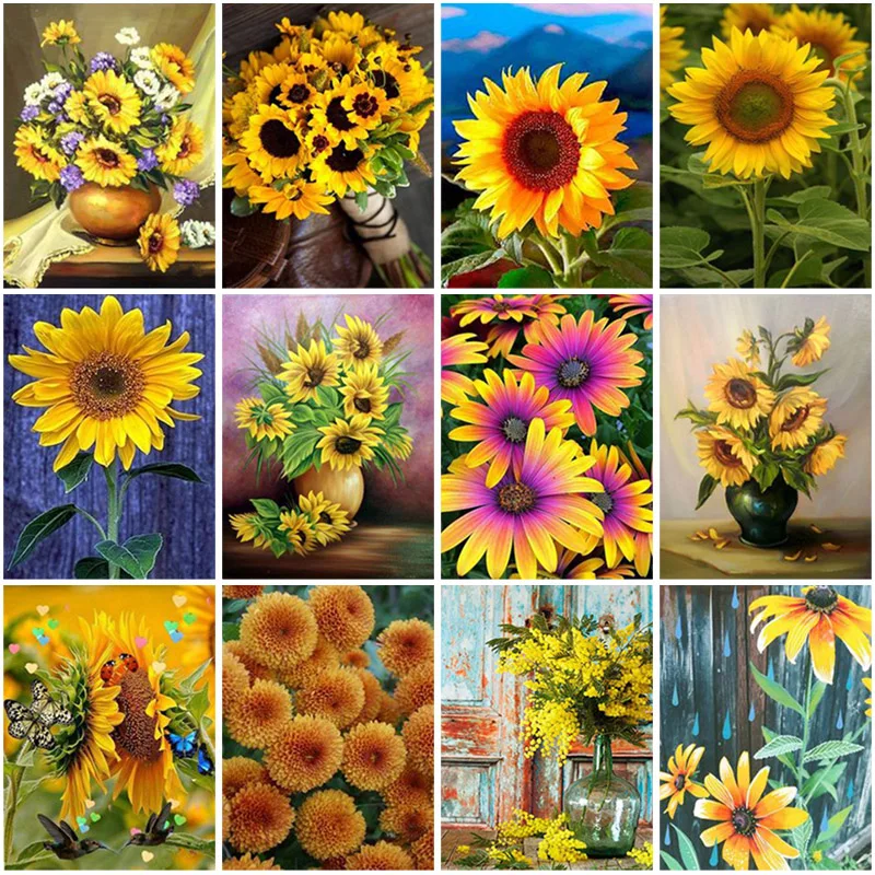 

Diy Flower 5D Diamond Painting Full Square Drill Cross Stitch Rhinestone Mosaic Floral Diamond Embroidery Mosaic Home Decor