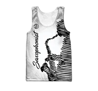 mens top 3d all over printed love saxophone music summer vest cool sleeveless shirts for men streetwear