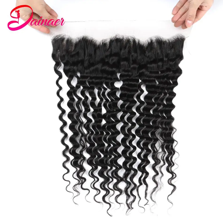 Deep Wave Frontal Closure 13x4 Ear to Ear Lace Frontal Closure 150 Density Remy Hair Closure Brazilian Human Hair Lace Frontal