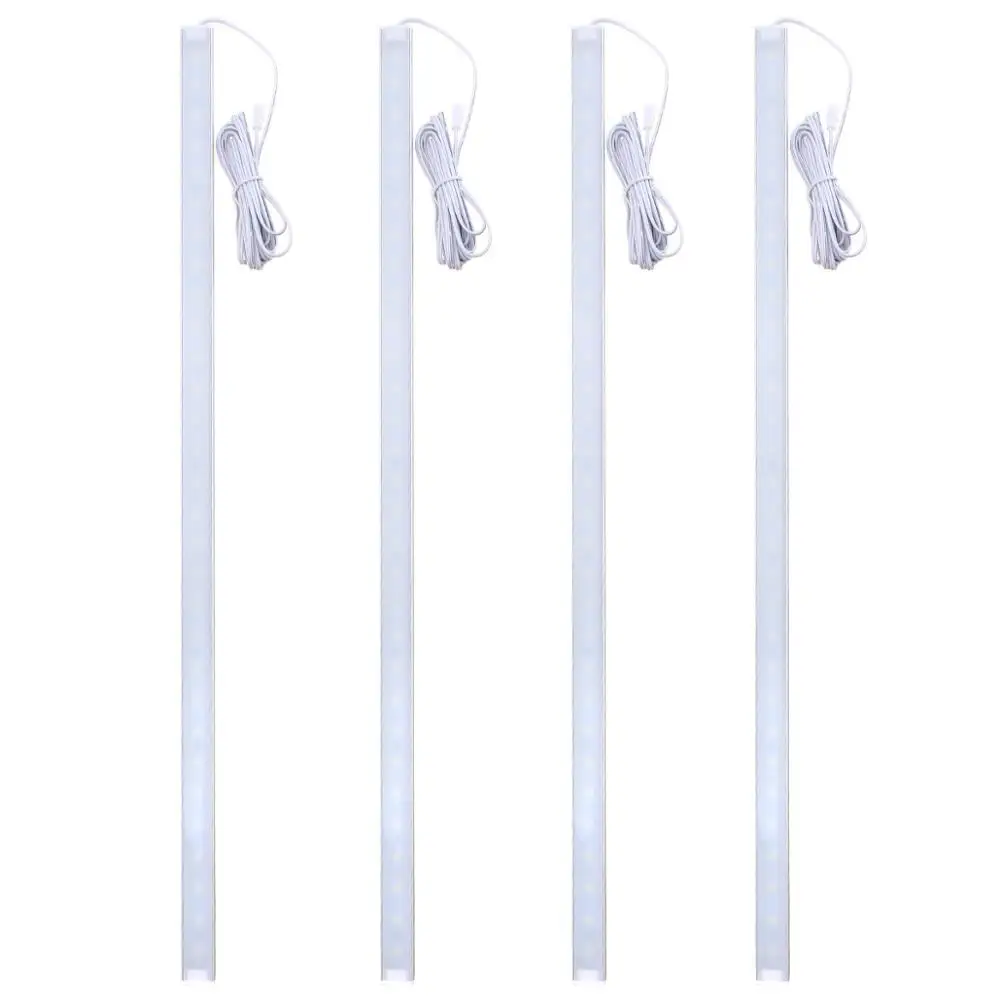 4pcs 50cm dc12v led under cabinet lighting led bar lights kitchen cabinet strip lights for cupboard wardrobe shop counter free global shipping