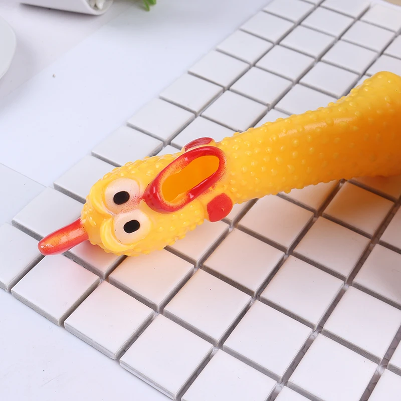 17 см новизна кричащая резиновая курица пищалка Игрушка Животные игрушки собака