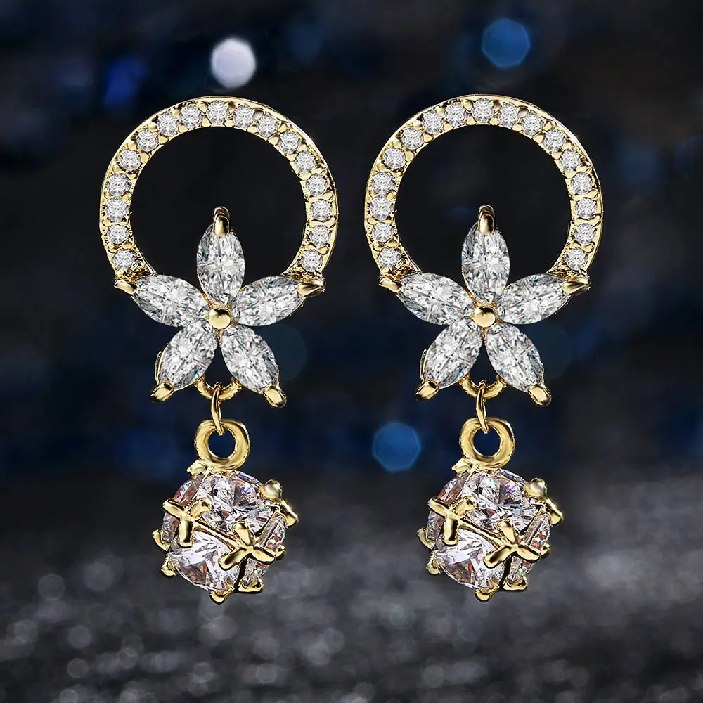 

Женские серьги из серебра 925 пробы, с кристаллами