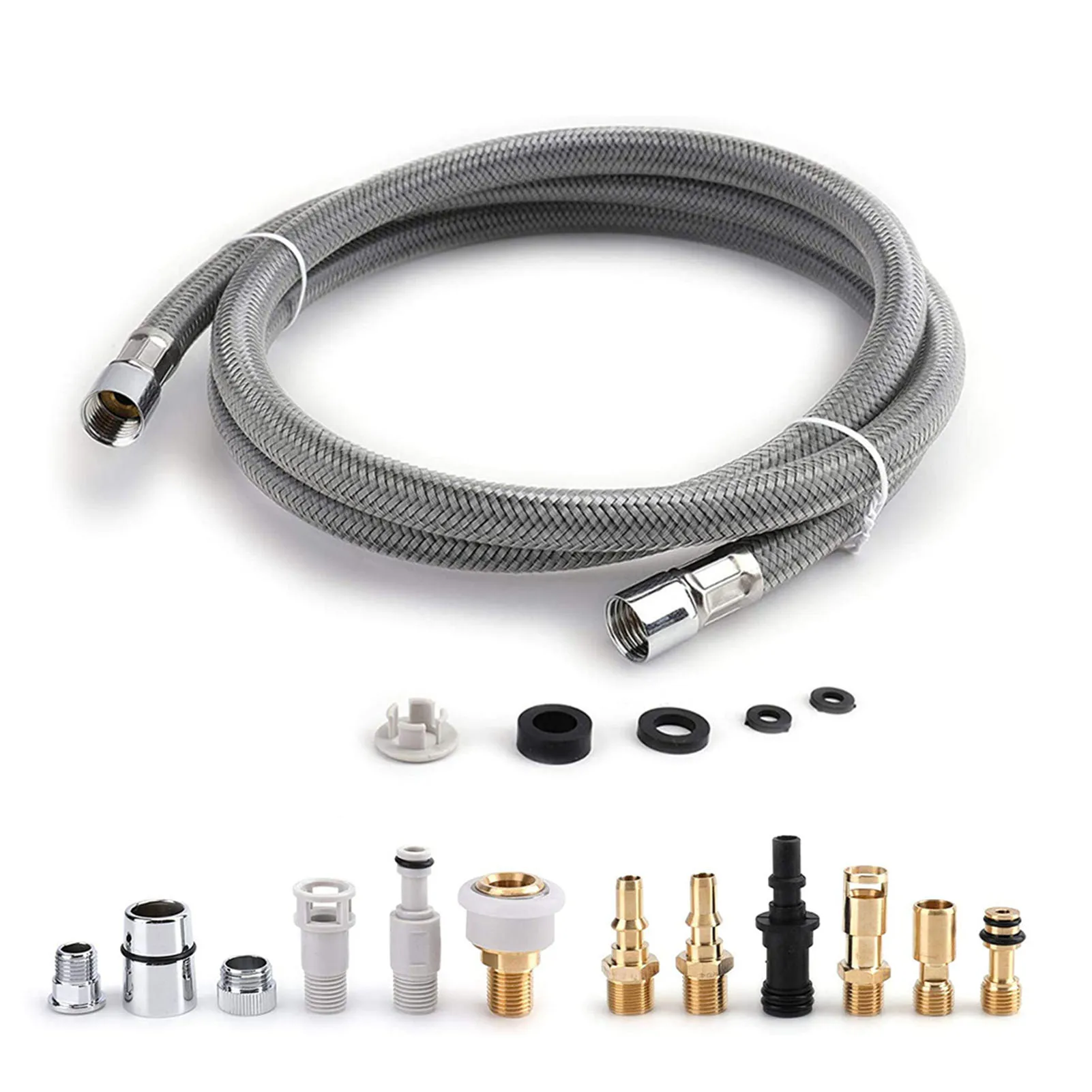 

Anti Leakage Pipe Kitchen Bathroom Easy Install Quick Connector Fittings Universal Faucet Replacement Tube Set Home Accessory