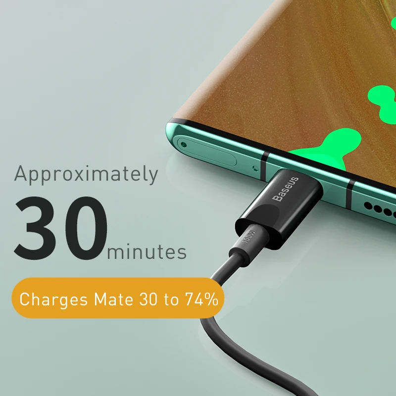 Кабель Baseus 100 Вт Type C кабель Quick Charge 3 0 USB для быстрой зарядки Samsung S20 Xiaomi mi 10 5A C|Кабели