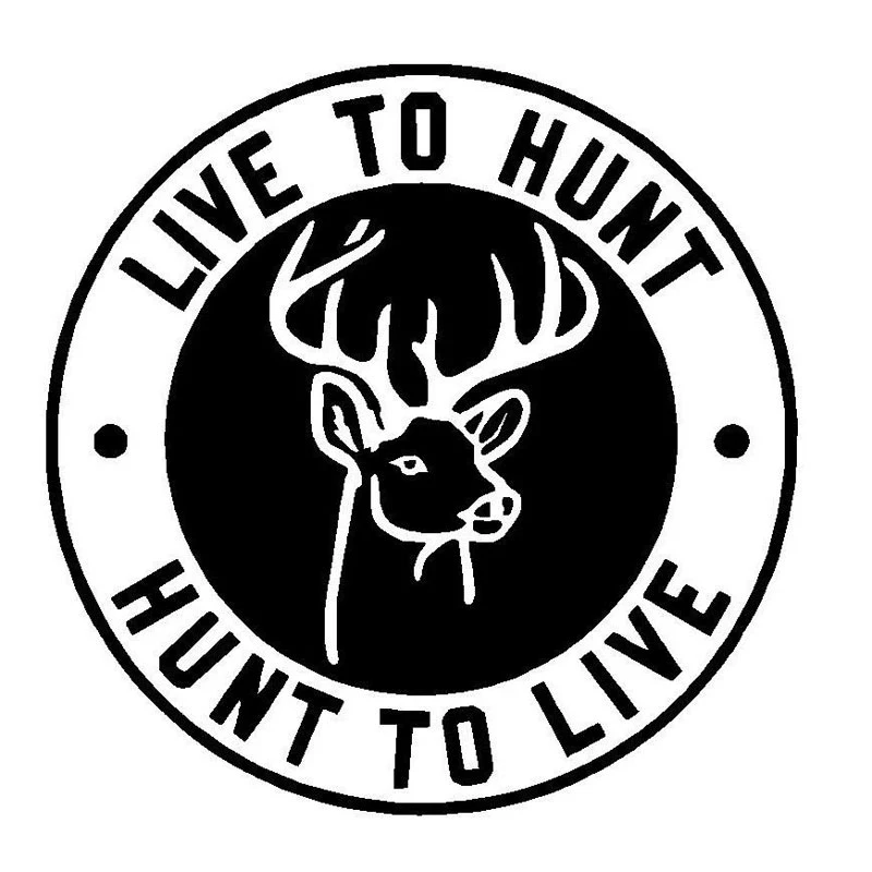

12.7CM*12.7CM Live To Hunt Deer Truck Vinyl Sticker Redneck Hunting Creative Sticker Decoration