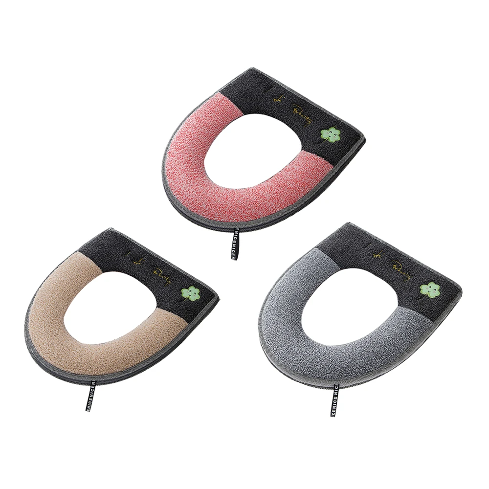 Новая подушка на сиденье для унитаза молнии теплая мягкая ванной комнаты