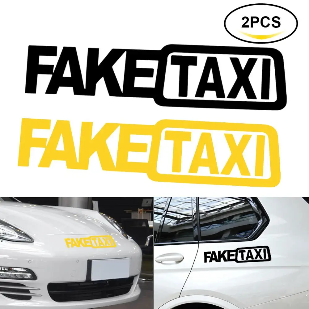 ЗабавПредупреждение отражающие наклейки в виде такси эмблемы самоклеящиеся